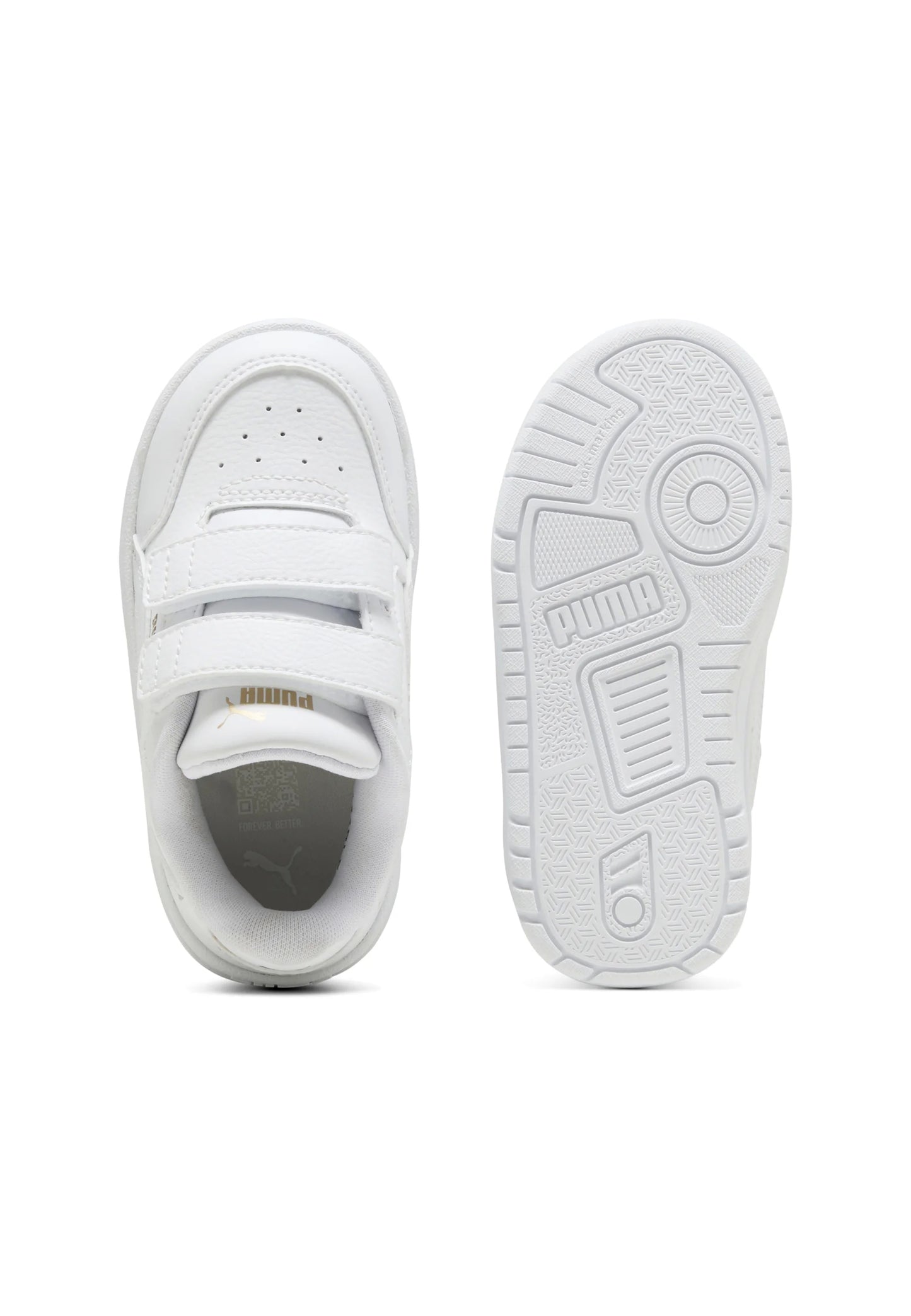 Sneakers PUMA SHUFFLE DOWNTOWN LO V PS scarpa ginnastica da bambino in pelle bianco