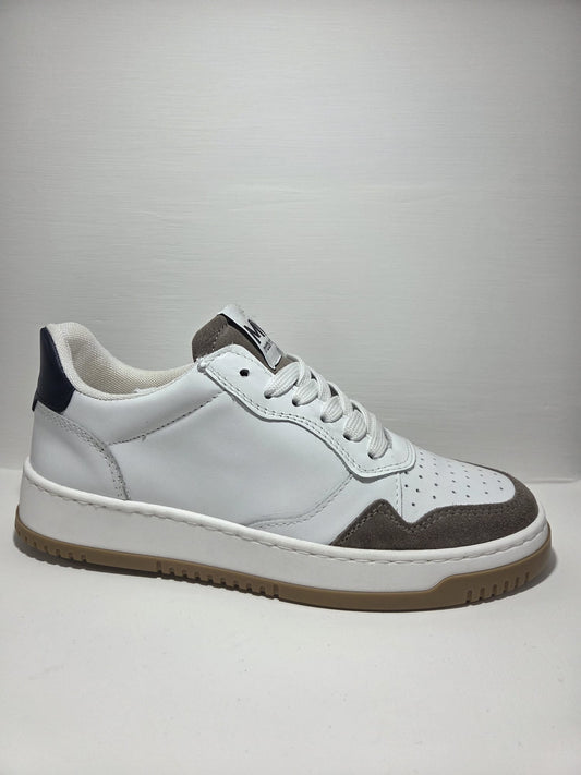 Sneakers uomo in pelle bianco MVshoes calzature MADE IN ITALY