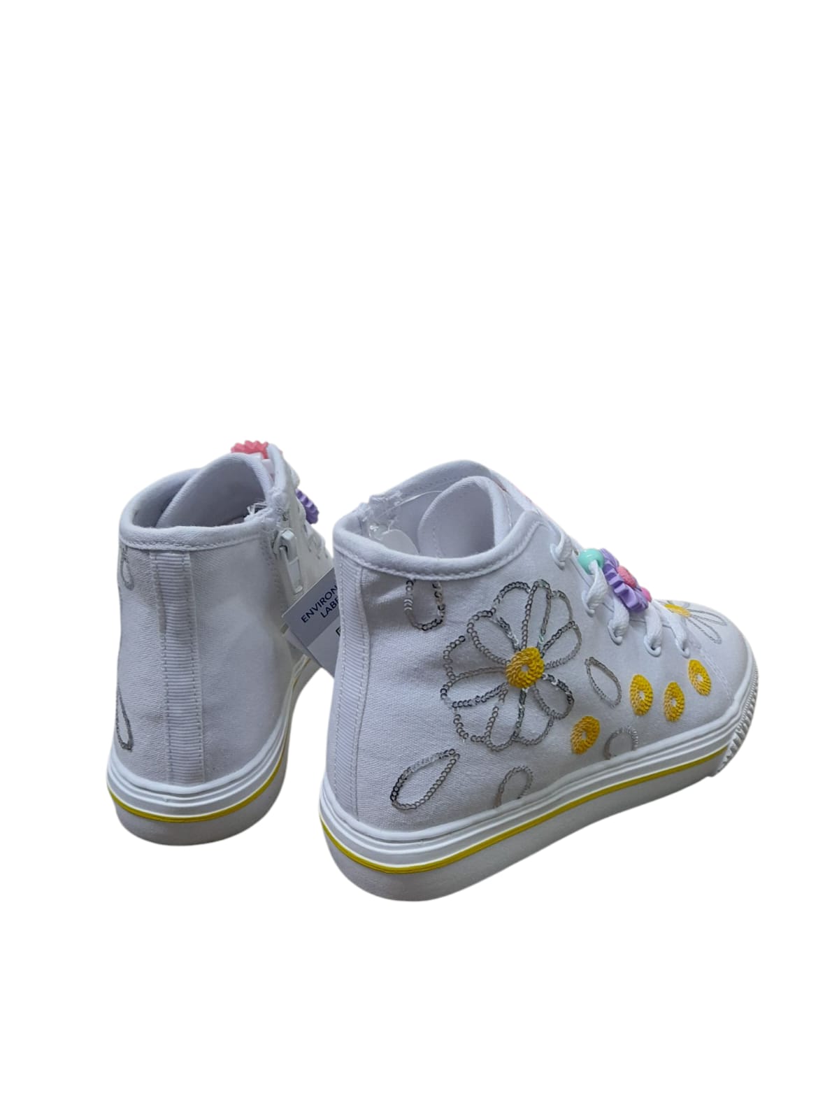 Scarpa PRIMIGI SPORT scarpa ginnastica bambina a colletto rialzato tela canvas bianco