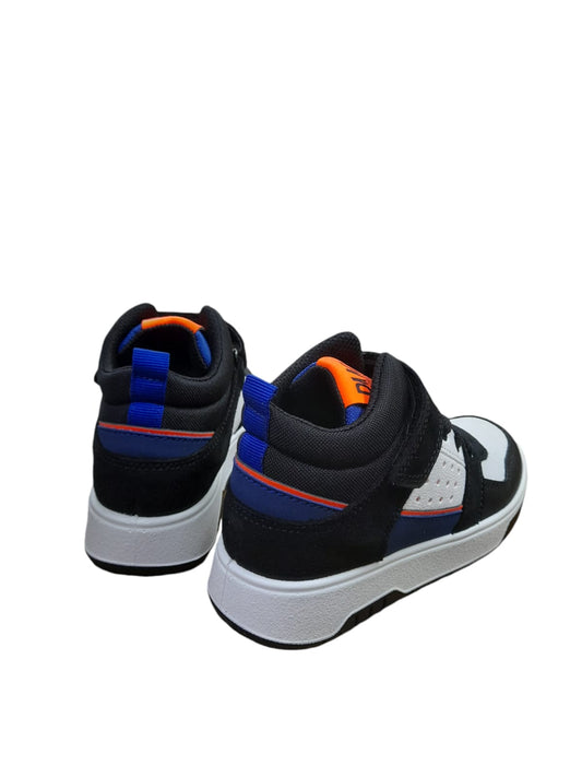 Sneaker PRIMIGI SPORT scarpa ginnastica/basket da bambino pelle/nappa bottolato nero