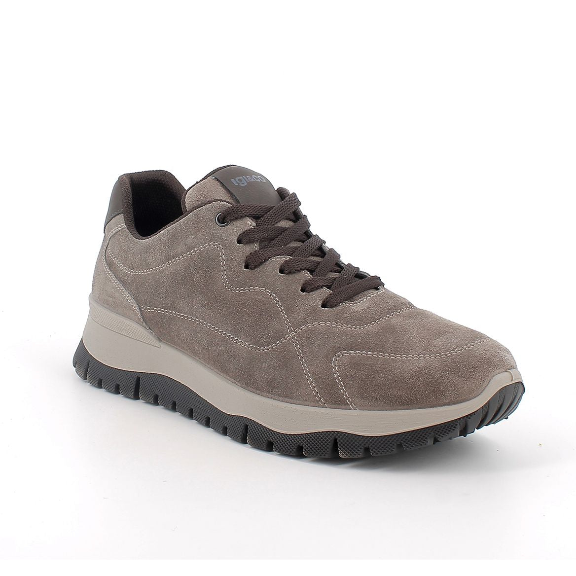 Scarpa uomo IGI&CO sneakers MADE IN ITALY in camoscio special fango