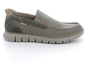 Mocassino ENVAL SOFT scarpa da uomo MADE IN ITALY in tessuto canvas delave militare