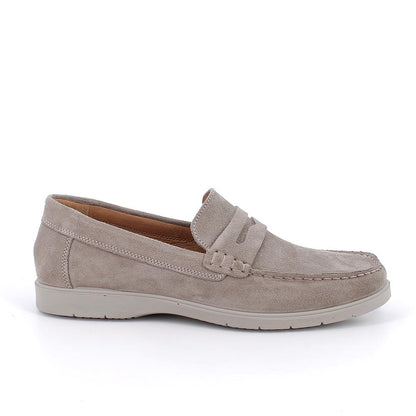 Mocassino IGI&CO scarpa da uomo MADE IN ITALY in camoscio special peltro