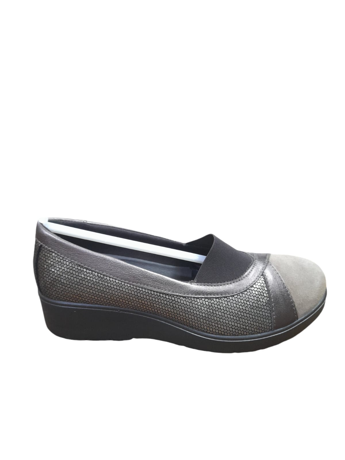 Mocassino ENVAL SOFT scarpa donna MADE IN ITALY linea confort camoscio beige/taupe