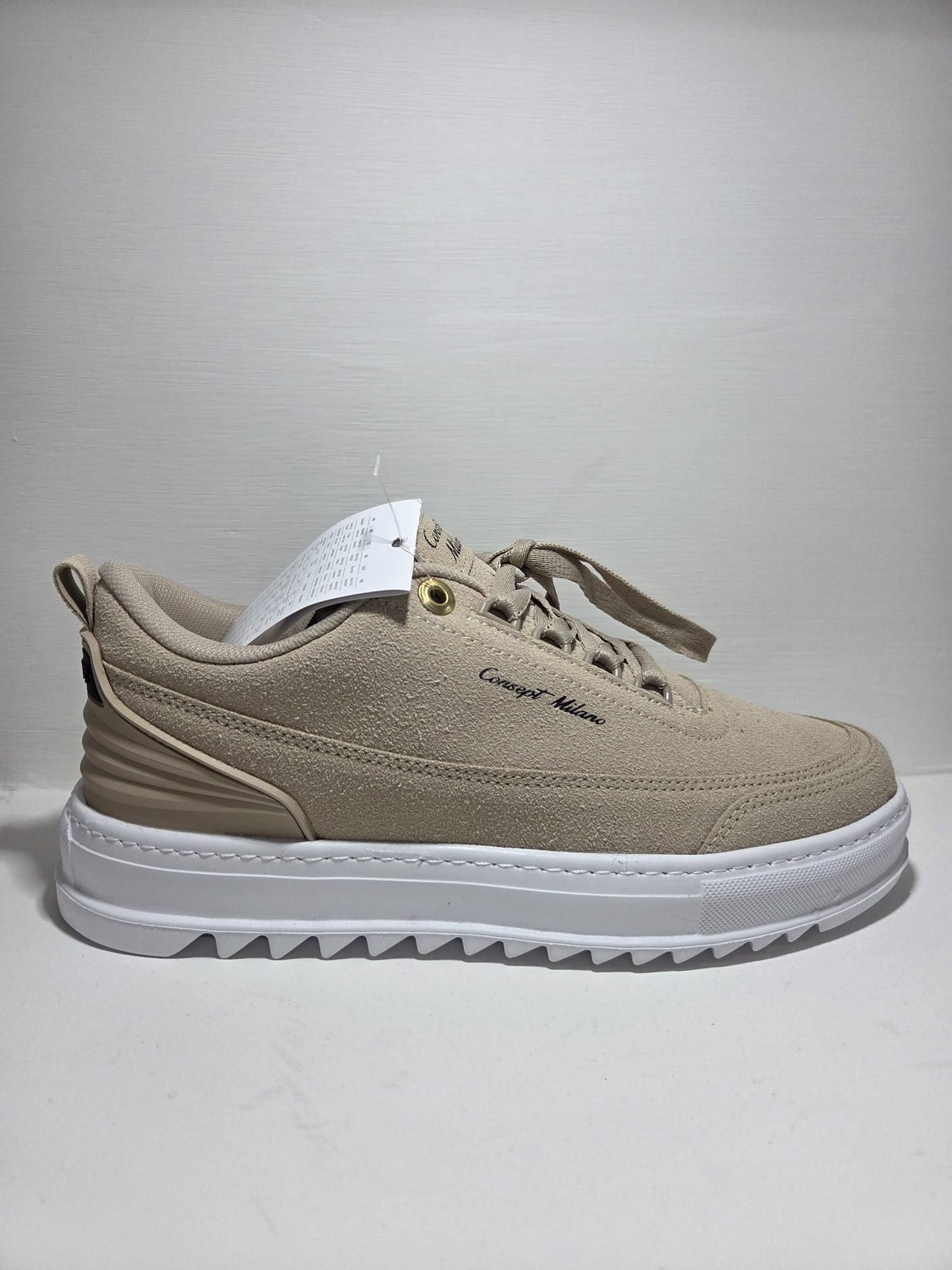 Sneakers Concept Milano scarpa sportiva uomo in camoscio beige