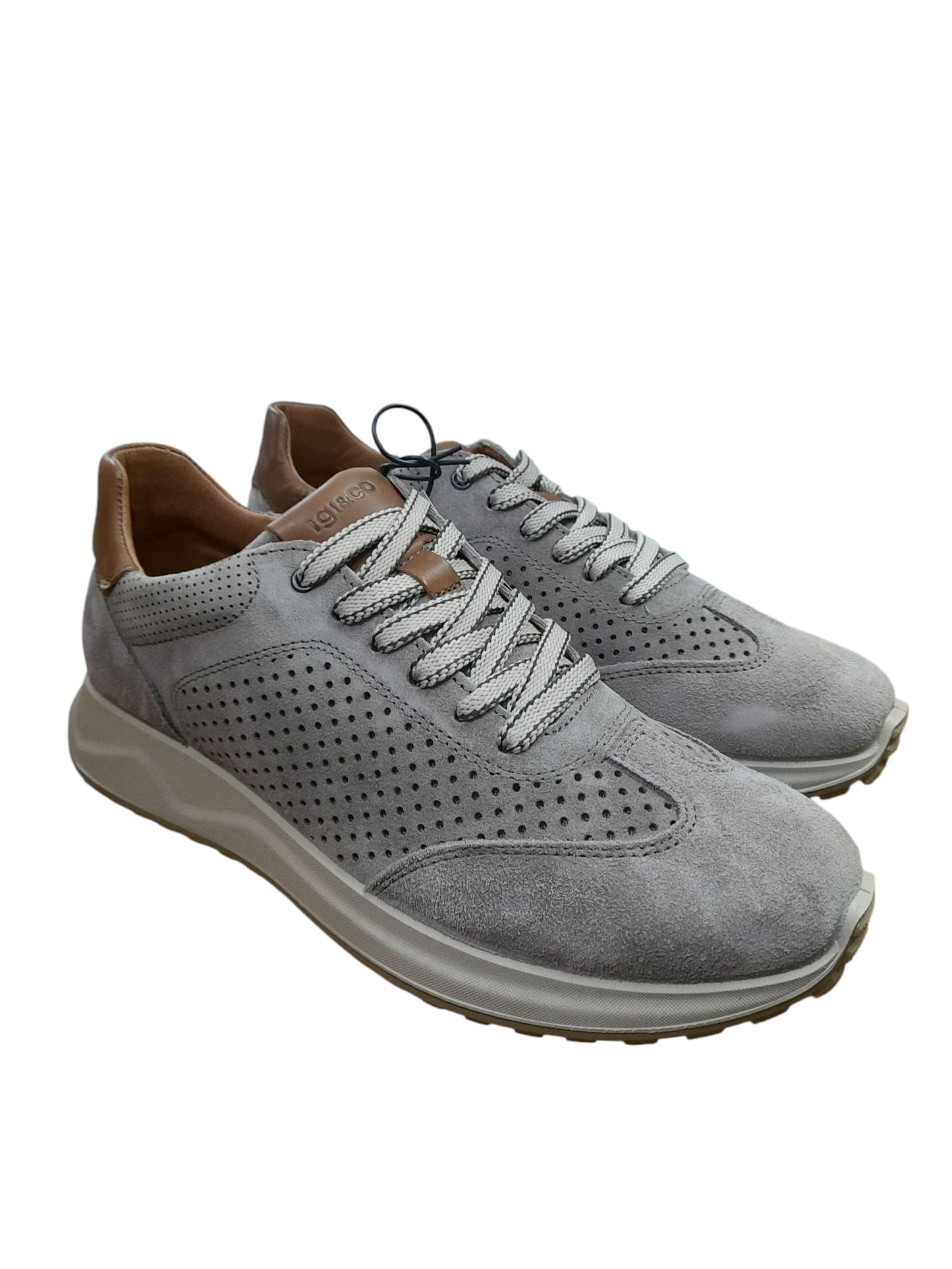 Sneakers IGI&CO scarpa sportiva da uomo MADE IN ITALY in camoscio special peltro