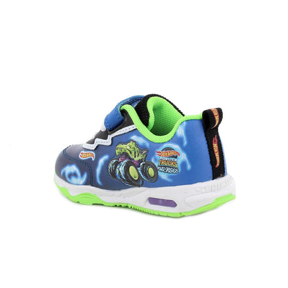 Sneakers PRIMIGI HOT WHEELS MATTEL scarpa ginnastica Primi Passi pelle blu con luci