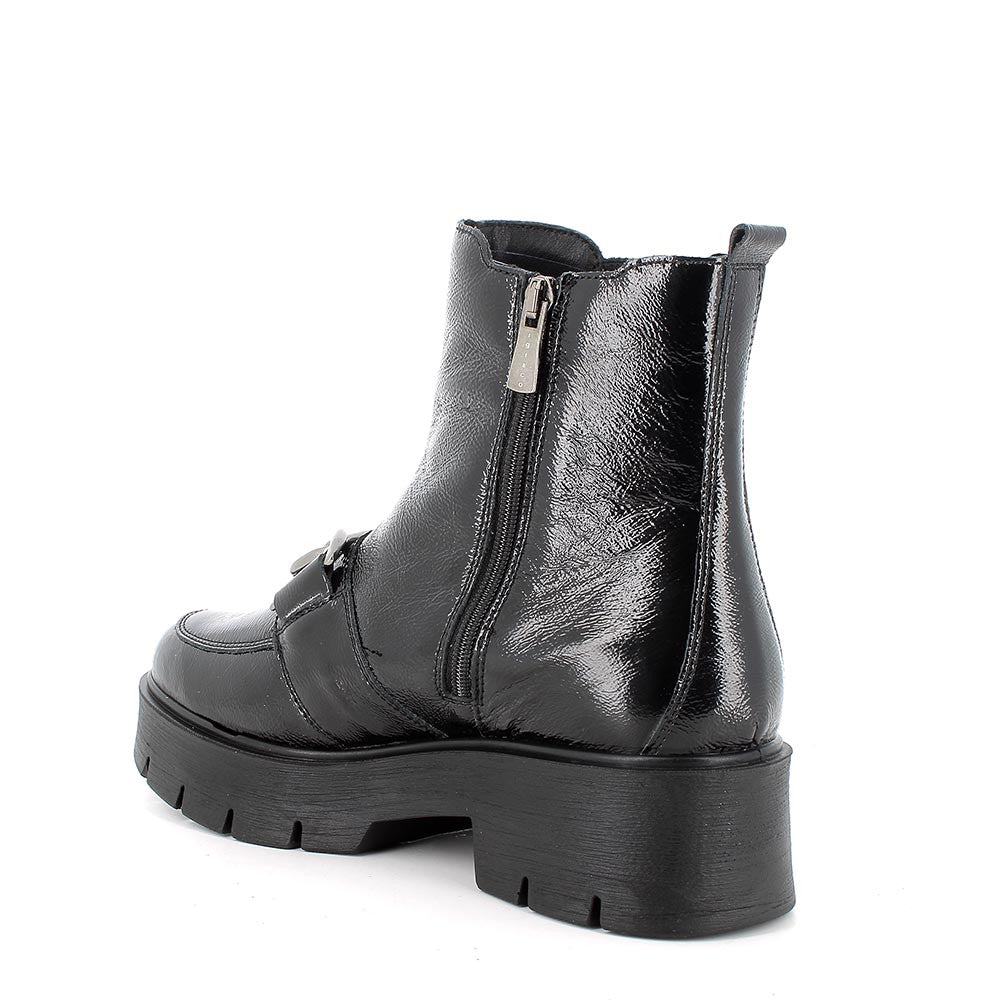 Anfibio IGI&CO scarponcino donna MADE IN ITALY in naplak nero