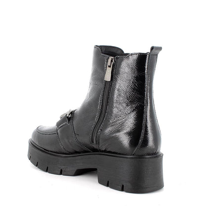 Anfibio IGI&CO scarponcino donna MADE IN ITALY in naplak nero