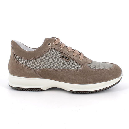 Scarpa IGI&CO Interactive uomo MADE IN ITALY in Camoscio e tessuto tortora