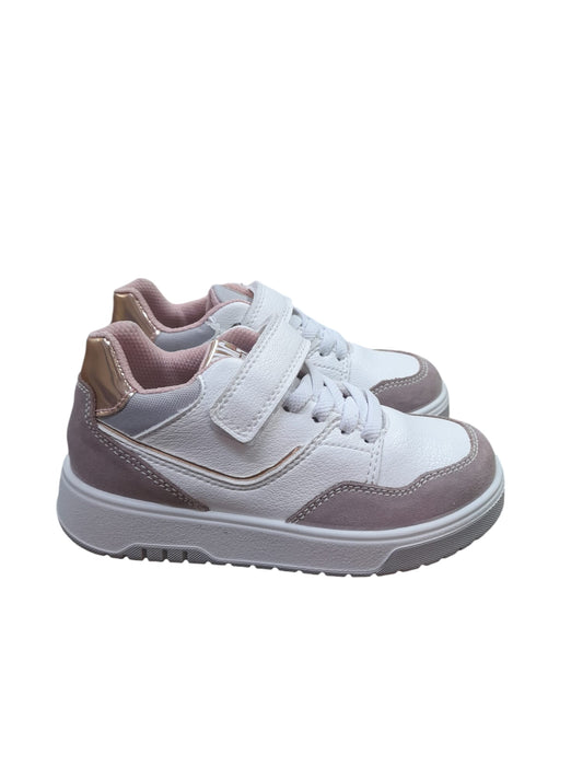 Sneaker PRIMIGI SPORT scarpa ginnastica da bambina in pelle/nappa bottolato bianco