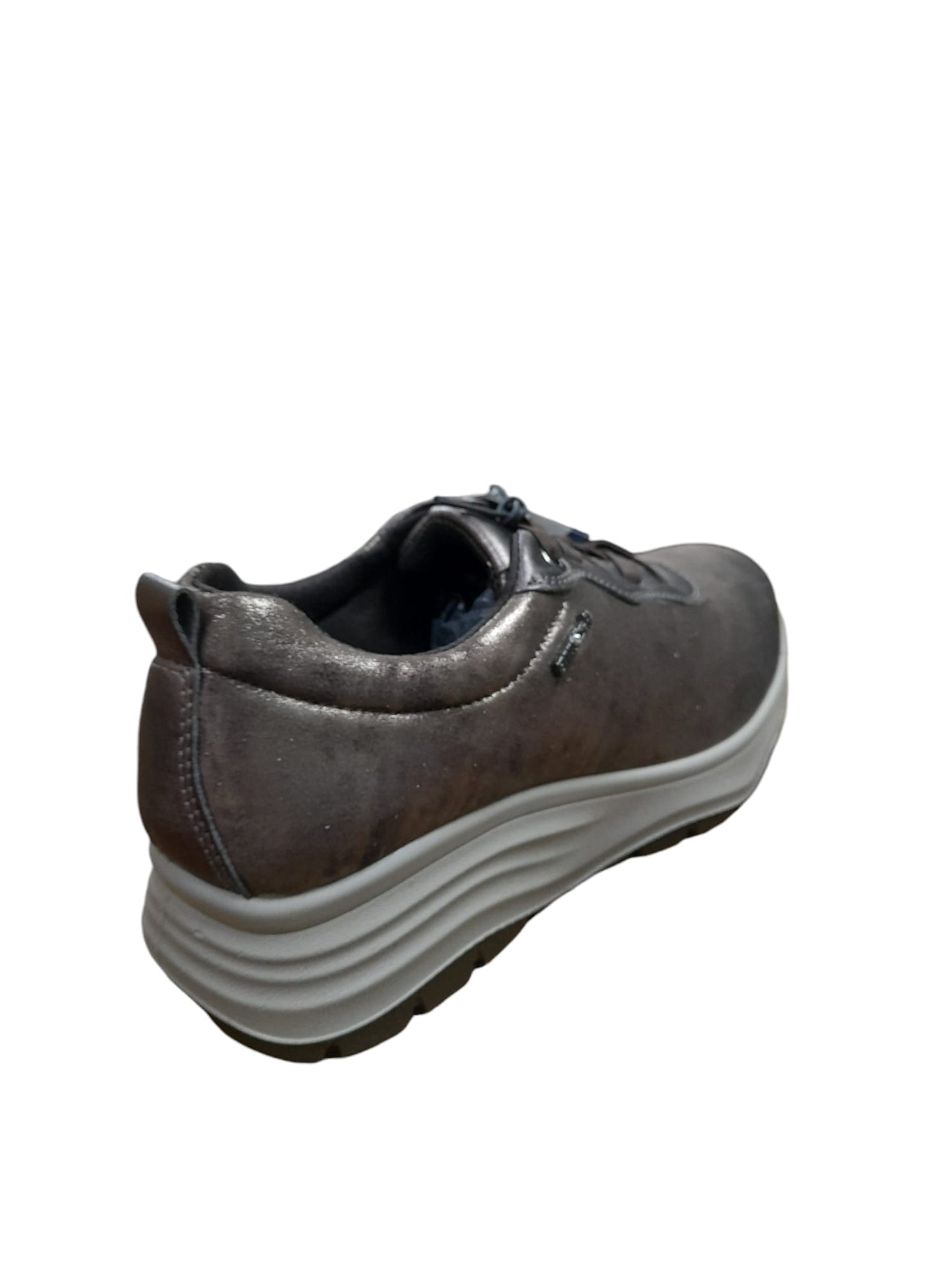 Sneakers ENVAL SOFT scarpa donna MADE IN ITALY tessuto TEKFIT strech taupe laminato