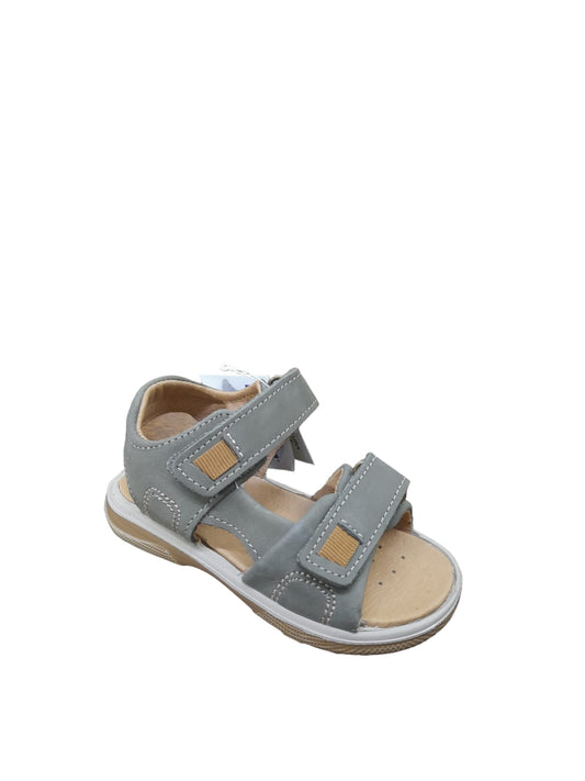 Sandalo PRIMIGI scarpa da bambino PRIMI PASSI in Nabuk gum verde militare