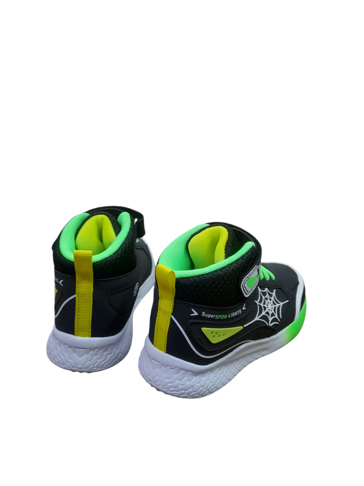 Scarpa PRIMIGI SPORT LIGHTS ginnastica bambino a luci led bambino nabuk nero rialzato