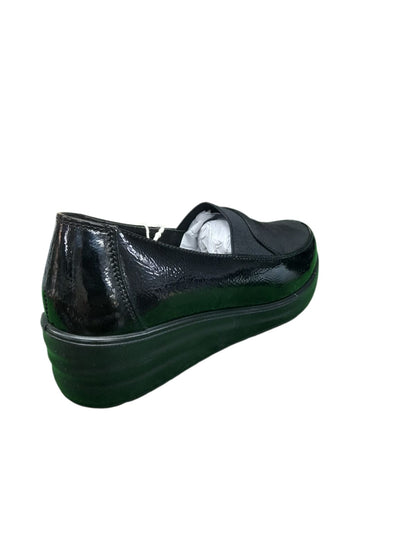 Mocassino AMARPIES scarpa linea confort donna in vernice e nabuk nero