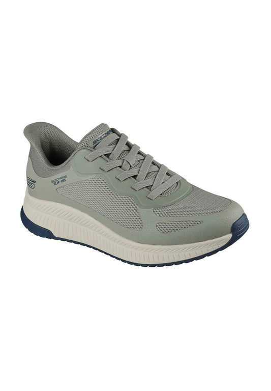 Sneakers SKECHERS BOBS SQUAD SLIP-INS in tessuto tecnico verde oliva