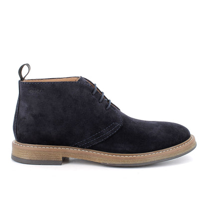 Polacchine uomo IGI&CO scarpa casual MADE IN ITALY in camoscio blu notte