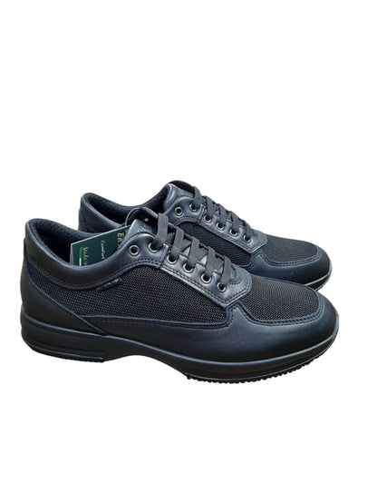 Sneaker ENVAL SOFT scarpa uomo MADE IN ITALY INTERACTIVE pelle/nappa soft e rete nero