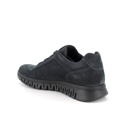 Scarpa uomo IGI&CO sneakers MADE IN ITALY in nabuk gum blu scuro