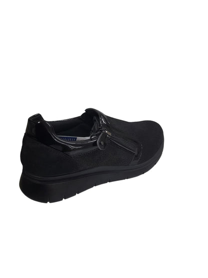 Sneaker ENVAL SOFT scarpa da donna con cerniera MADE IN ITALY tessuto flyknit nero