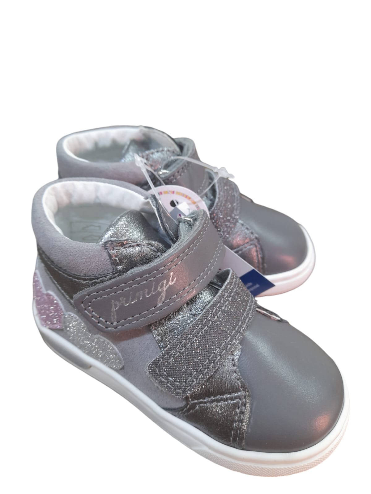 Sneakers PRIMIGI scarpa da bambina Primi Passsi in pelle e camoscio grigio