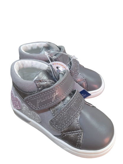 Sneakers PRIMIGI scarpa da bambina Primi Passsi in pelle e camoscio grigio