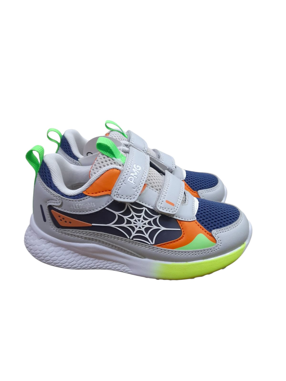 Sneakers PRIMIGI SPORT LIGHTS scarpa ginnastica da bambino in pelle grigio e tessuto