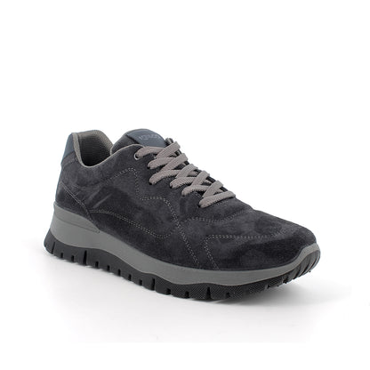 Scarpa uomo IGI&CO sneakers MADE IN ITALY in camoscio special blu notte