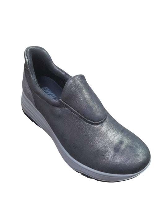 Mocassino ENVAL SOFT scarpa donna MADE IN ITALY in tessuto TEKFIT grigio laminato