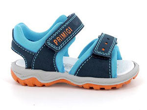 Sandalo PRIMIGI scarpa da bambino PRIMI PASSI in Nabuk gum blu notte