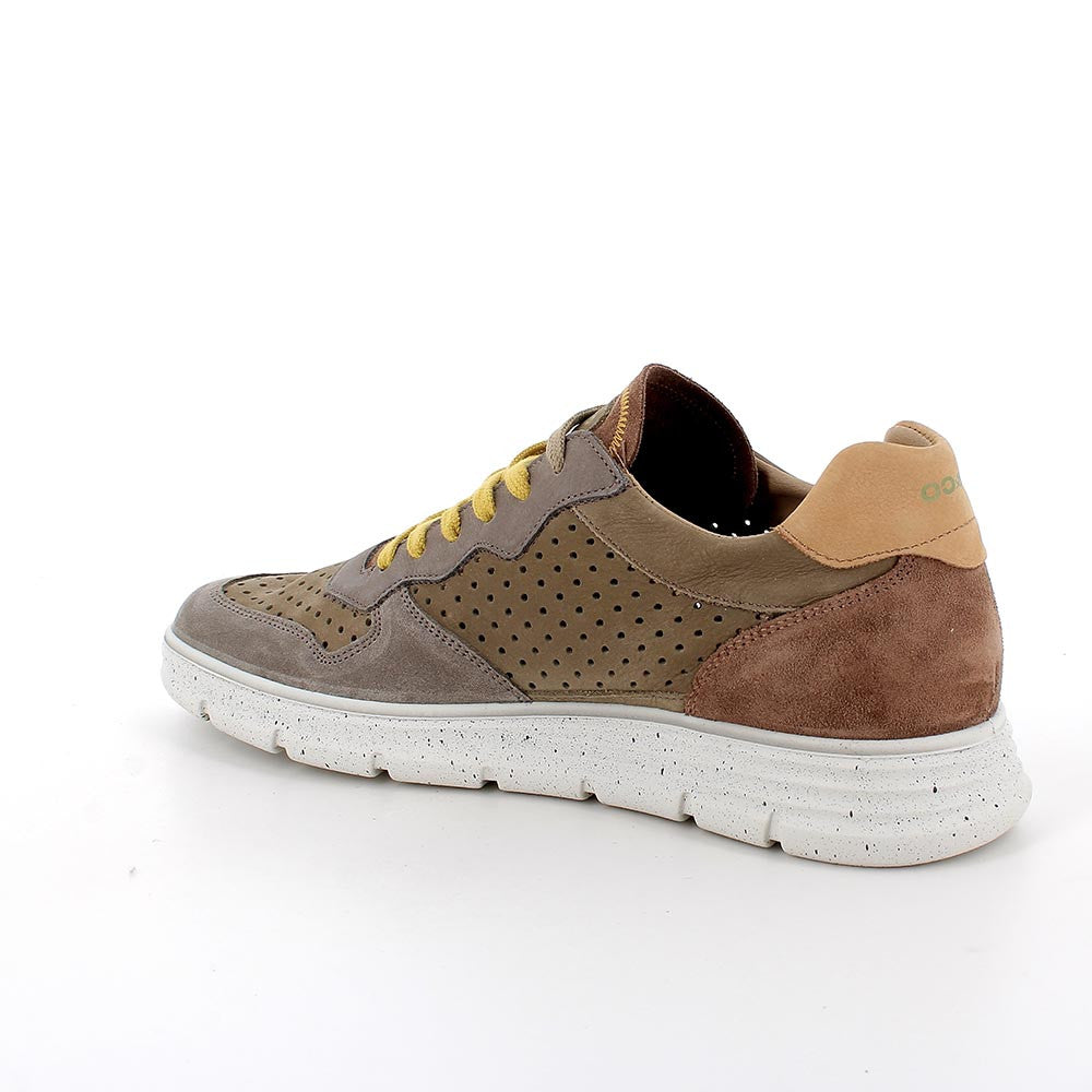 Sneakers IGI&CO scarpa sportiva MADE IN ITALY uomo in camoscio peltro e nabuk verde