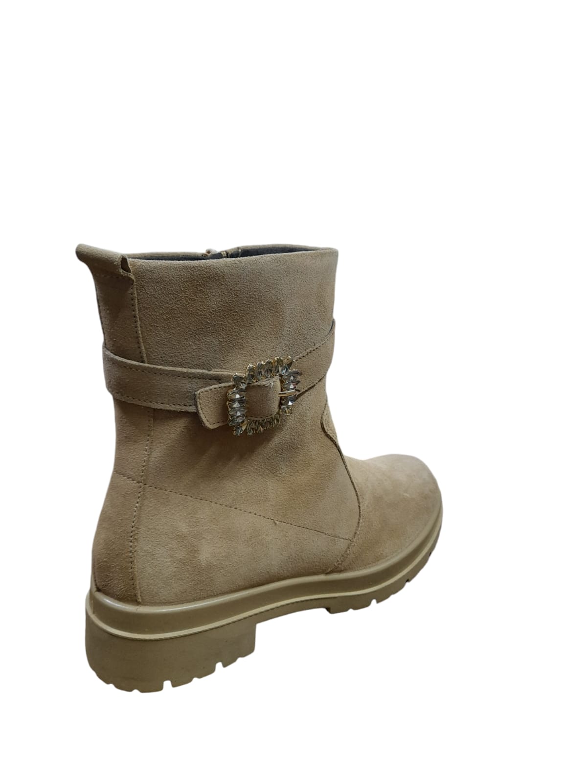 Tronchetto ENVAL SOFT stivaletto donna MADE IN ITALY in camoscio super beige caramel