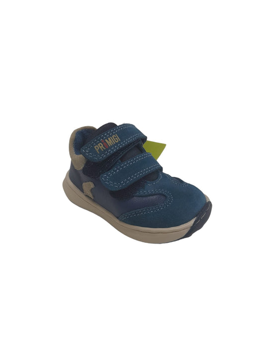 Sneaker PRIMIGI scarpa primi passi da bambino pelle di capra e scamosciato blu