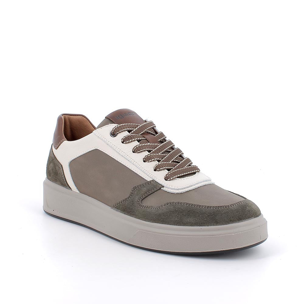 Sneakers IGI&CO scarpa sportiva uomo MADE IN ITALY in camoscio special e nabuk bosco