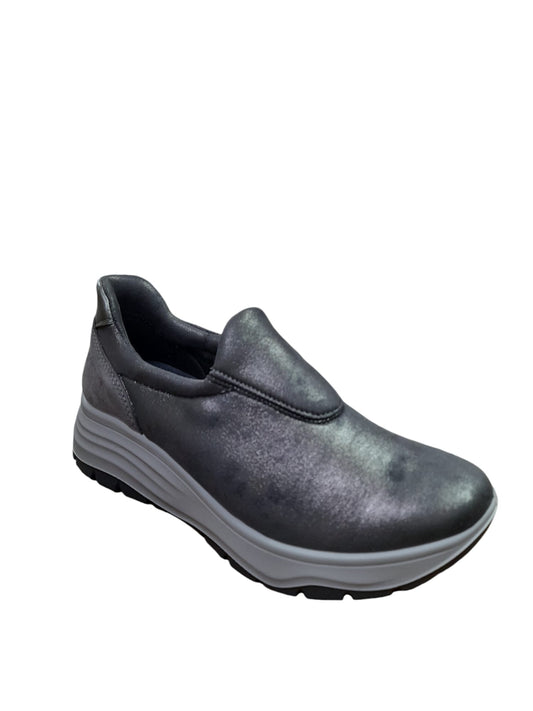 Mocassino ENVAL SOFT scarpa donna MADE IN ITALY in tessuto TEKFIT grigio laminato