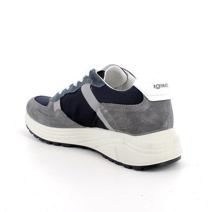Sneakers IGI&CO scarpa sportiva uomo MADE IN ITALY in camoscio special grigio grafite