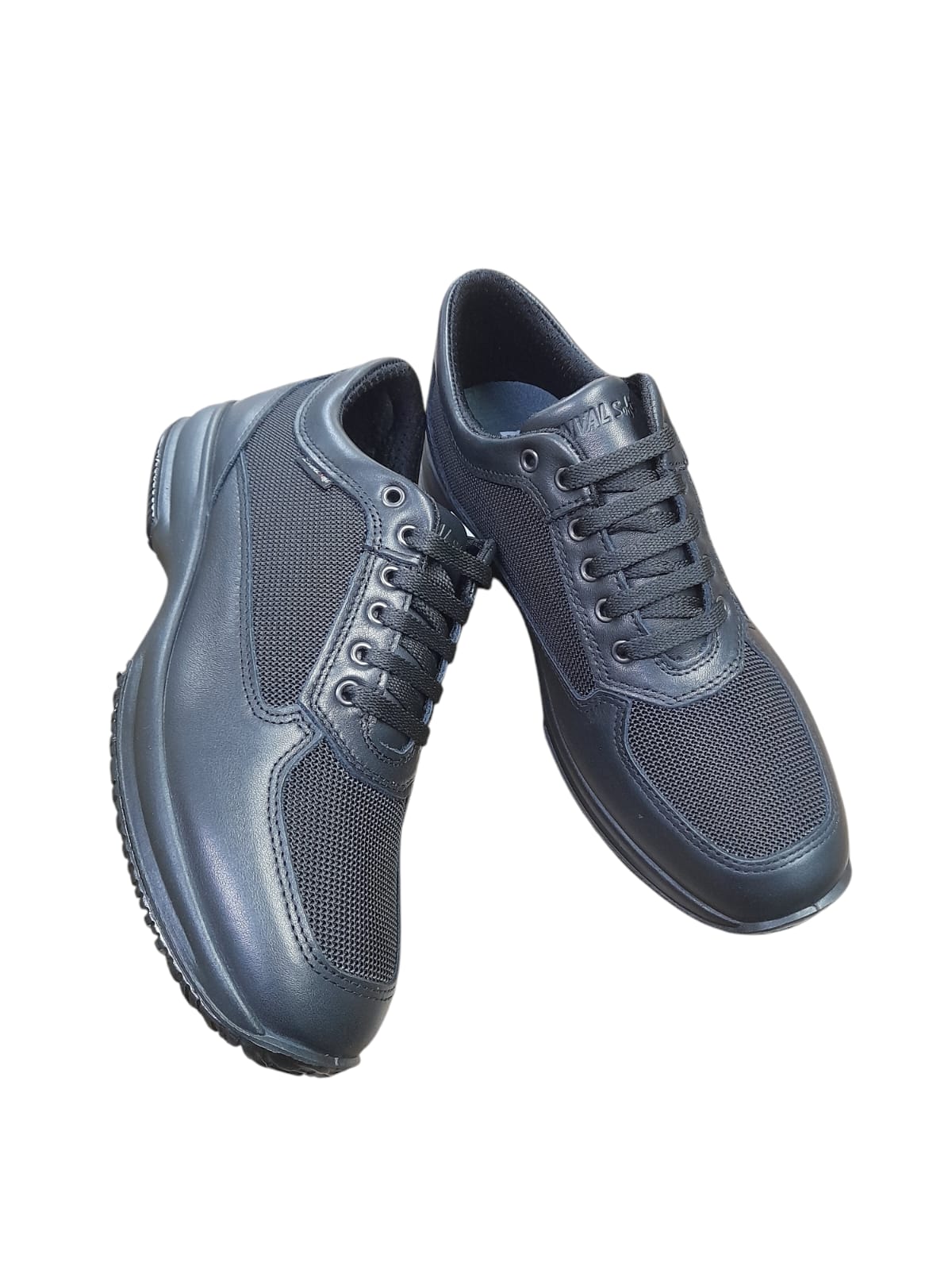 Sneaker ENVAL SOFT scarpa uomo MADE IN ITALY INTERACTIVE pelle/nappa soft e rete nero