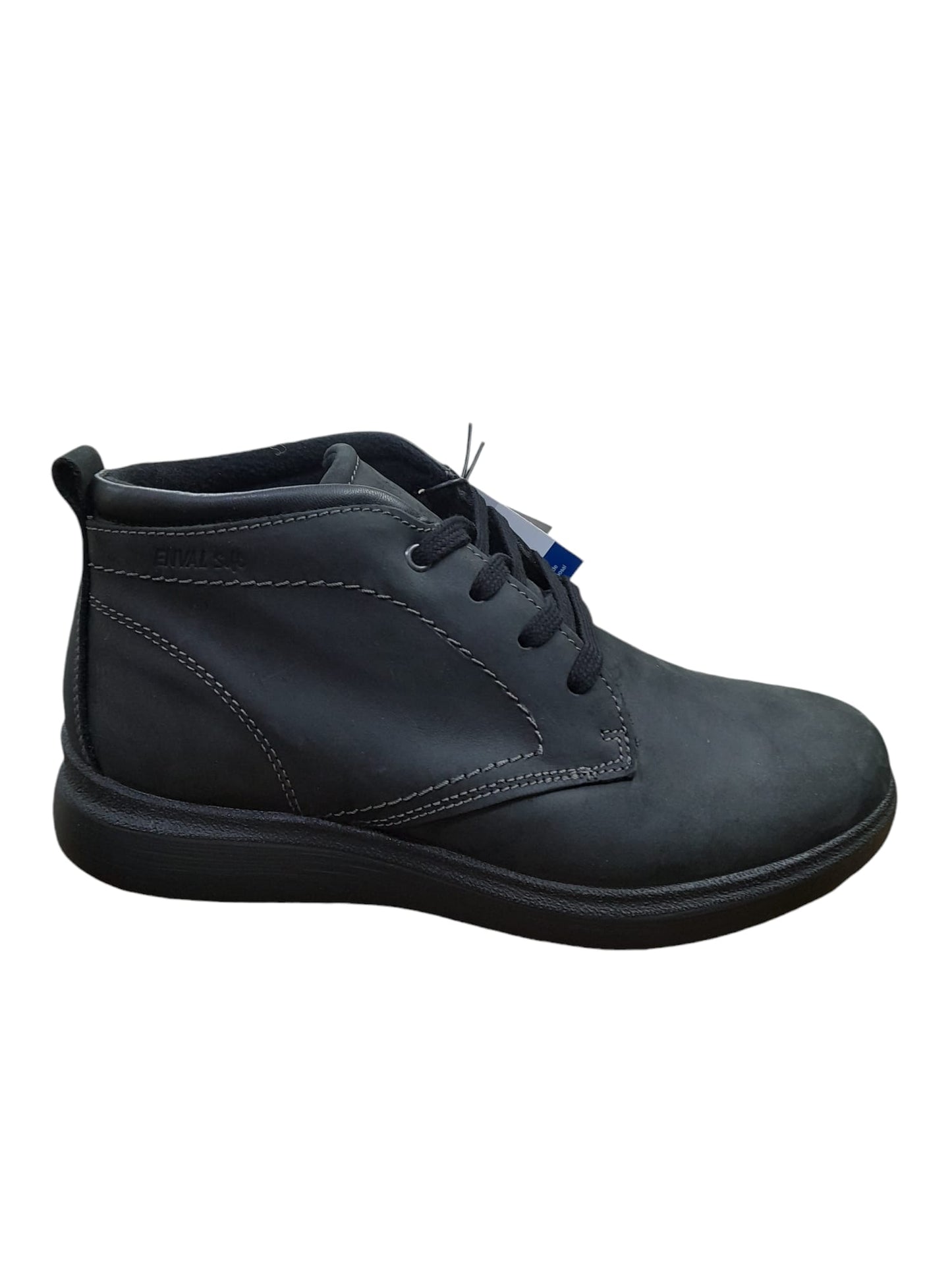 Polacchine ENVAL SOFT scarpa uomo MADE IN ITALY pelle/fiore cerato schiarito nero