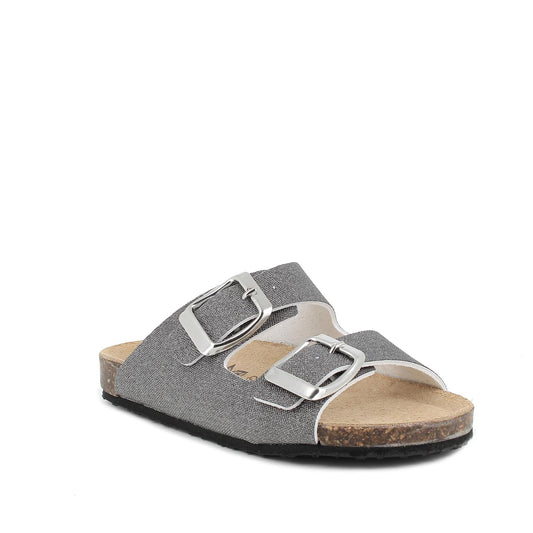 Scalzato PRIMIGI scarpa/sandalo da bambina in laminato luxor nero
