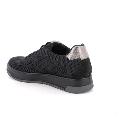Sneakers IGI&CO scarpa donna MADE IN ITALY in tessuto Flyknit elasticizzato nero