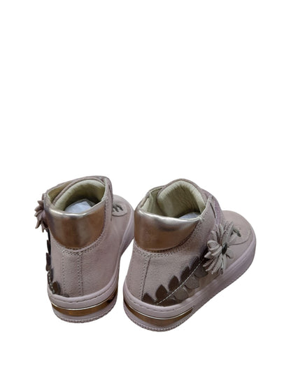 Sneakers PRIMIGI scarpa da bambina a colletto rialzato in camoscio brinato carne