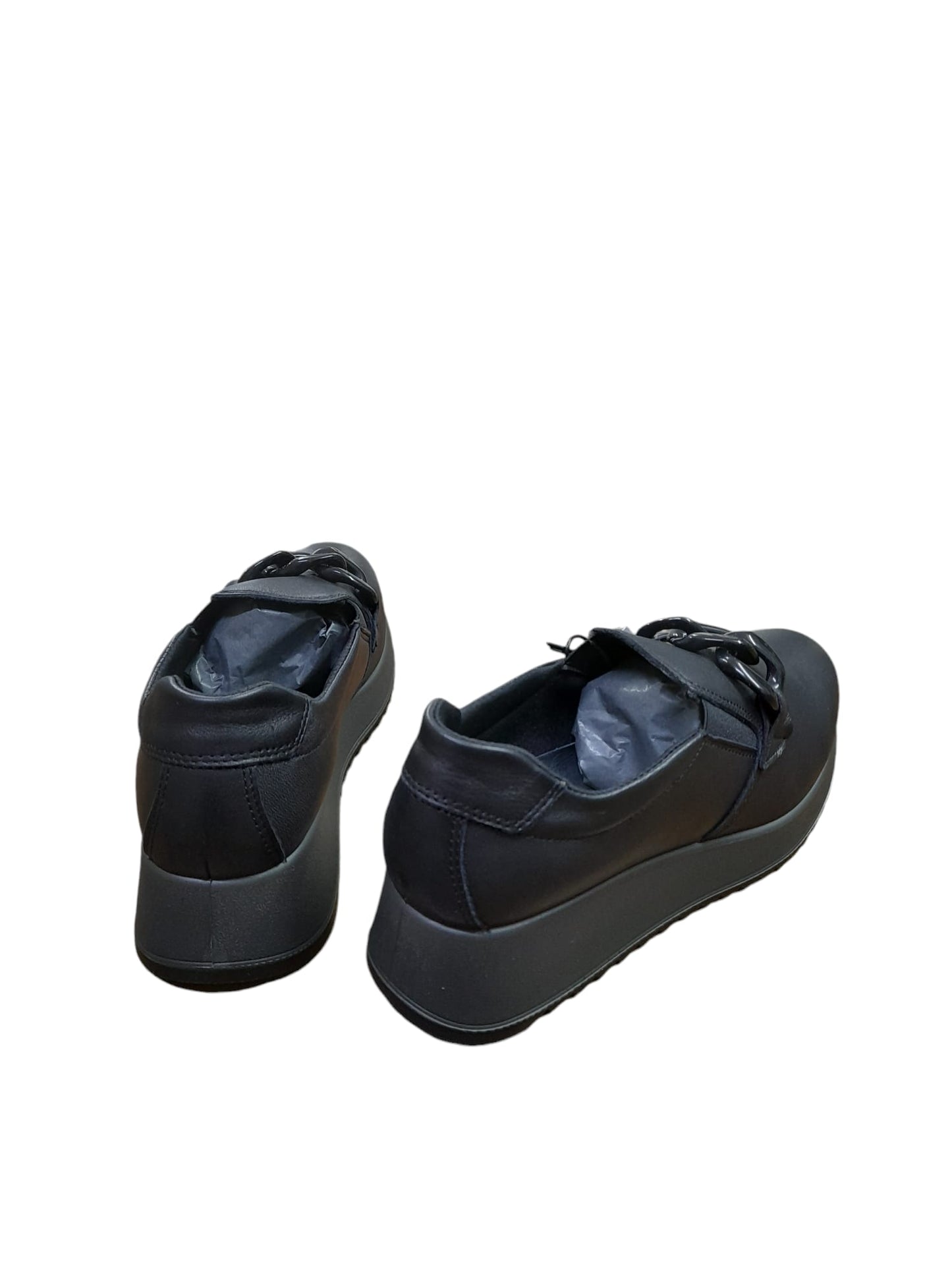 Mocassino ENVAL SOFT scarpa da donna MADE IN ITALY in pelle/nappa soft nero