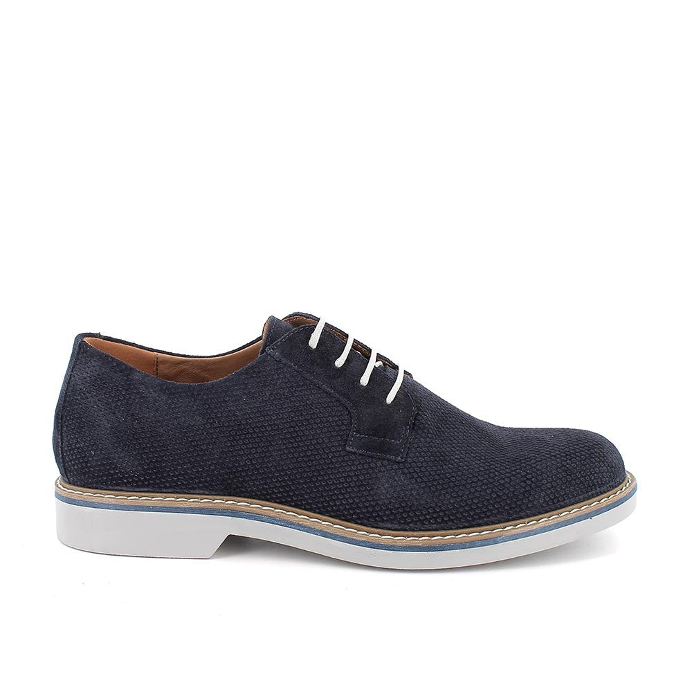 Scarpa IGI&CO stringata uomo MADE IN ITALY in scamosciato special blu notte