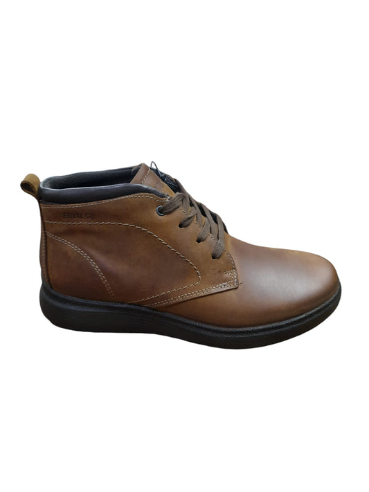 Polacchine ENVAL SOFT scarpa uomo MADE IN ITALY pelle/fiore cerato schiarito marrone