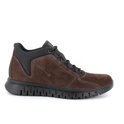 Polacchine IGI&CO scarpa da uomo MADE IN ITALY in nabuk gum caffè e memory foam