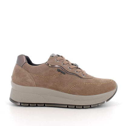 Sneakers IGI&CO scarpa donna MADE IN ITALY in camoscio crosta fango