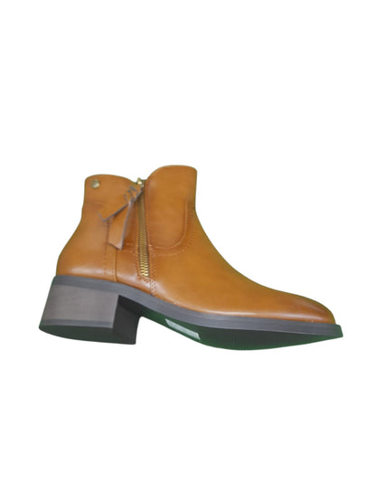 Tronchetto AMARPIES stivaletto linea confort donna in pelle color cuoio spazzolato