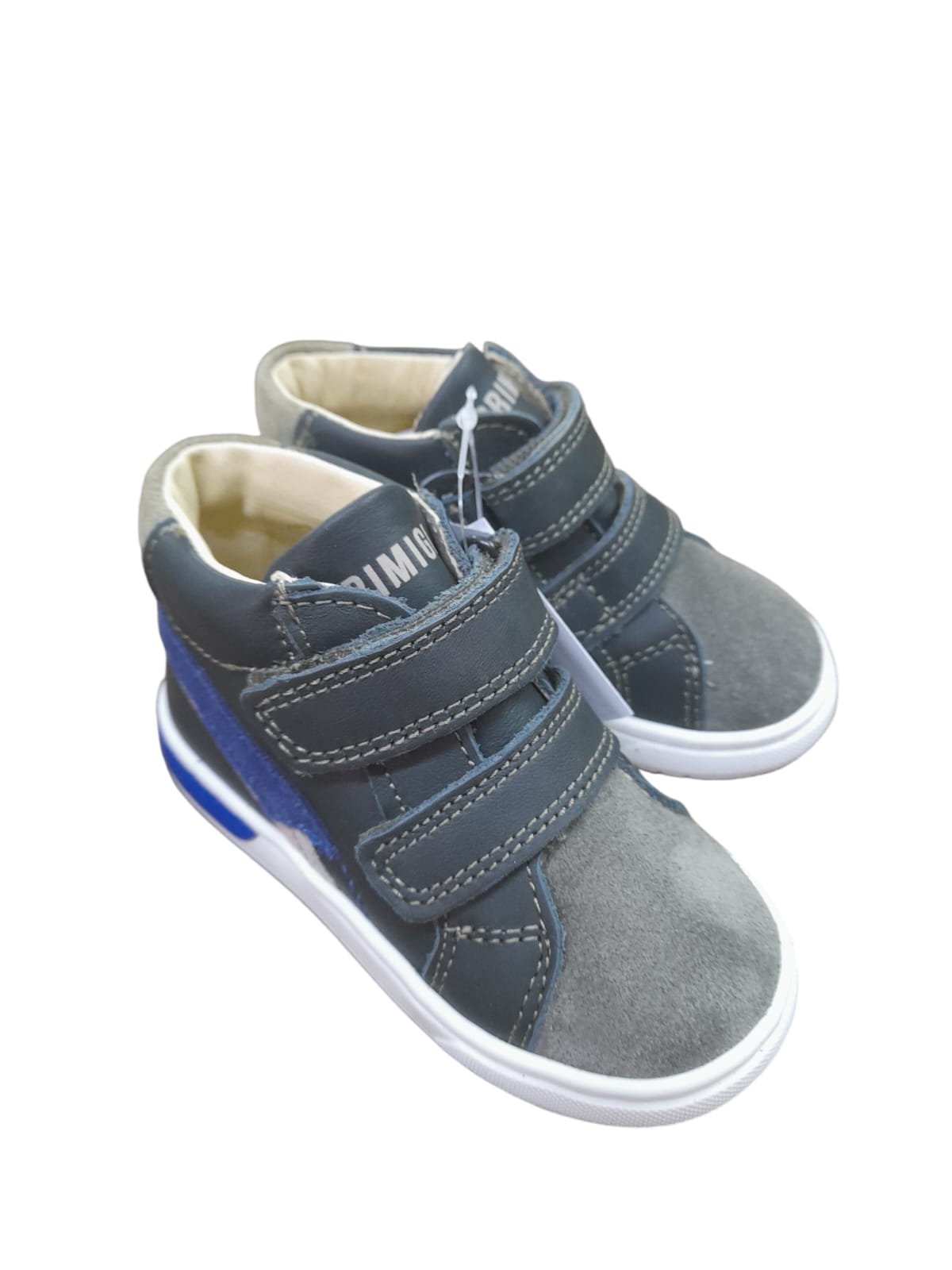 Sneaker PRIMIGI scarpa bambino Primi Passi in pelle e scamosciato grigio