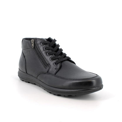 Scarpa a collo alto linea confort ENVAL SOFT uomo MADE IN ITALY pelle/nappa soft nero