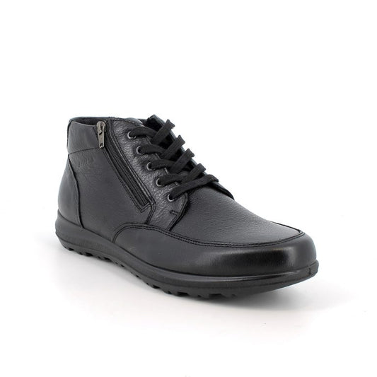 Scarpa a collo alto linea confort ENVAL SOFT uomo MADE IN ITALY pelle/nappa soft nero